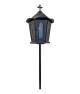 Felinar metalic pentru cimitir, GRS F3N, vopsit electrostatic negru, cu picior
