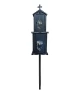 Felinar metalic pentru cimitir, GRS F7N, vopsit electrostatic negru, cu picior