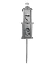 Felinar metalic pentru cimitir, GRS F7G, vopsit electrostatic gri-argintiu, cu picior