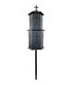 Felinar metalic pentru cimitir, GRS F10N, vopsit electrostatic negru, cu picior