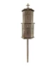 Felinar metalic pentru cimitir, GRS F10M, vopsit electrostatic maro, cu picior