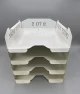 Set tăvițe metalice pentru birou OFFICE 4, OF5A-S4, model 5, alb