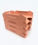 Set tăvițe metalice pentru birou OFFICE 4, OF6P-S4, model 6, pink