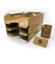 Set tăvițe metalice pentru birou OFFICE 3, OF6G-S3, model 6, gold