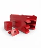 Set tăvițe metalice pentru birou OFFICE 3, OF6R-S3, model 6, roșu